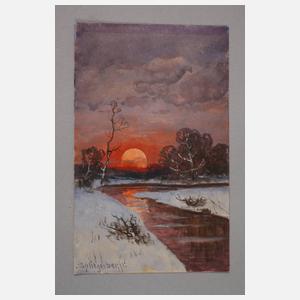 Fritz Splitgerber, Winterlicher Sonnenuntergang