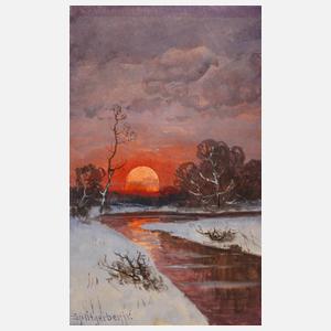 Fritz Splitgerber, Winterlicher Sonnenuntergang
