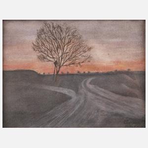 Landschaft in der Abenddämmerung