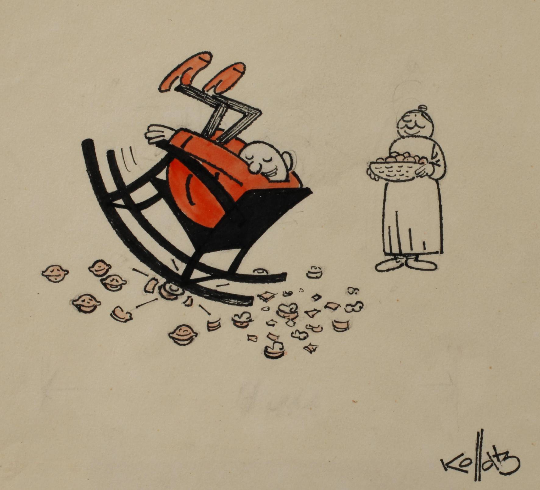 Hans Kollatz, Karikatur ”Nussknacker”