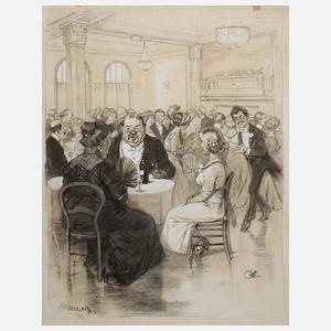 August Roeseler, Abends im Restaurant