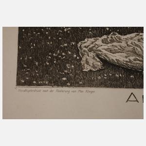 nach Prof. Max Klinger, ”An die Schönheit”