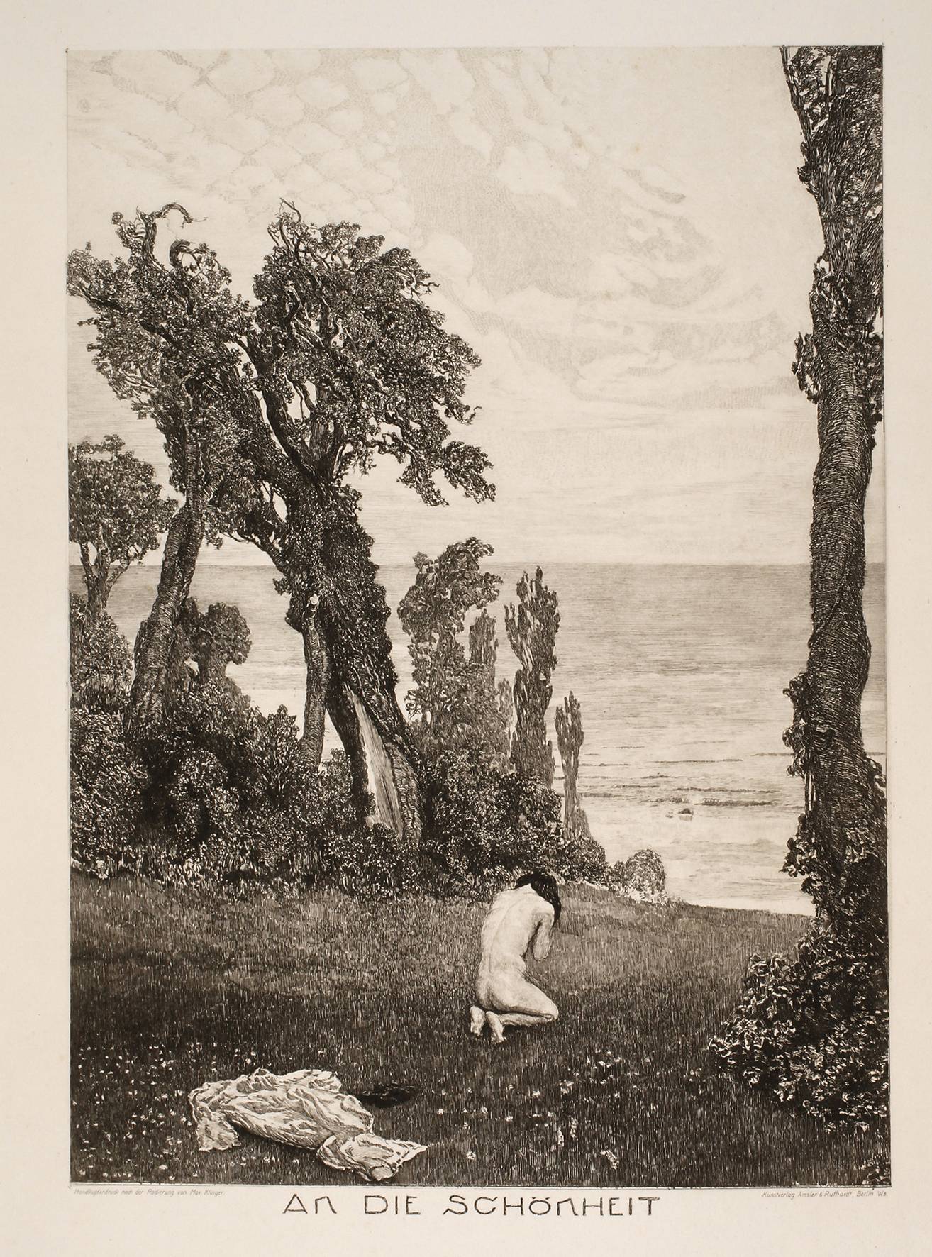 nach Prof. Max Klinger, ”An die Schönheit”