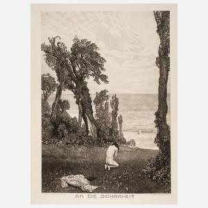 nach Prof. Max Klinger, ”An die Schönheit”