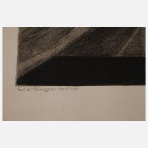 nach Prof. Max Klinger, ”Tode Mutter”