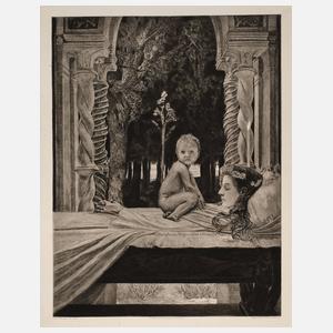 nach Prof. Max Klinger, ”Tode Mutter”