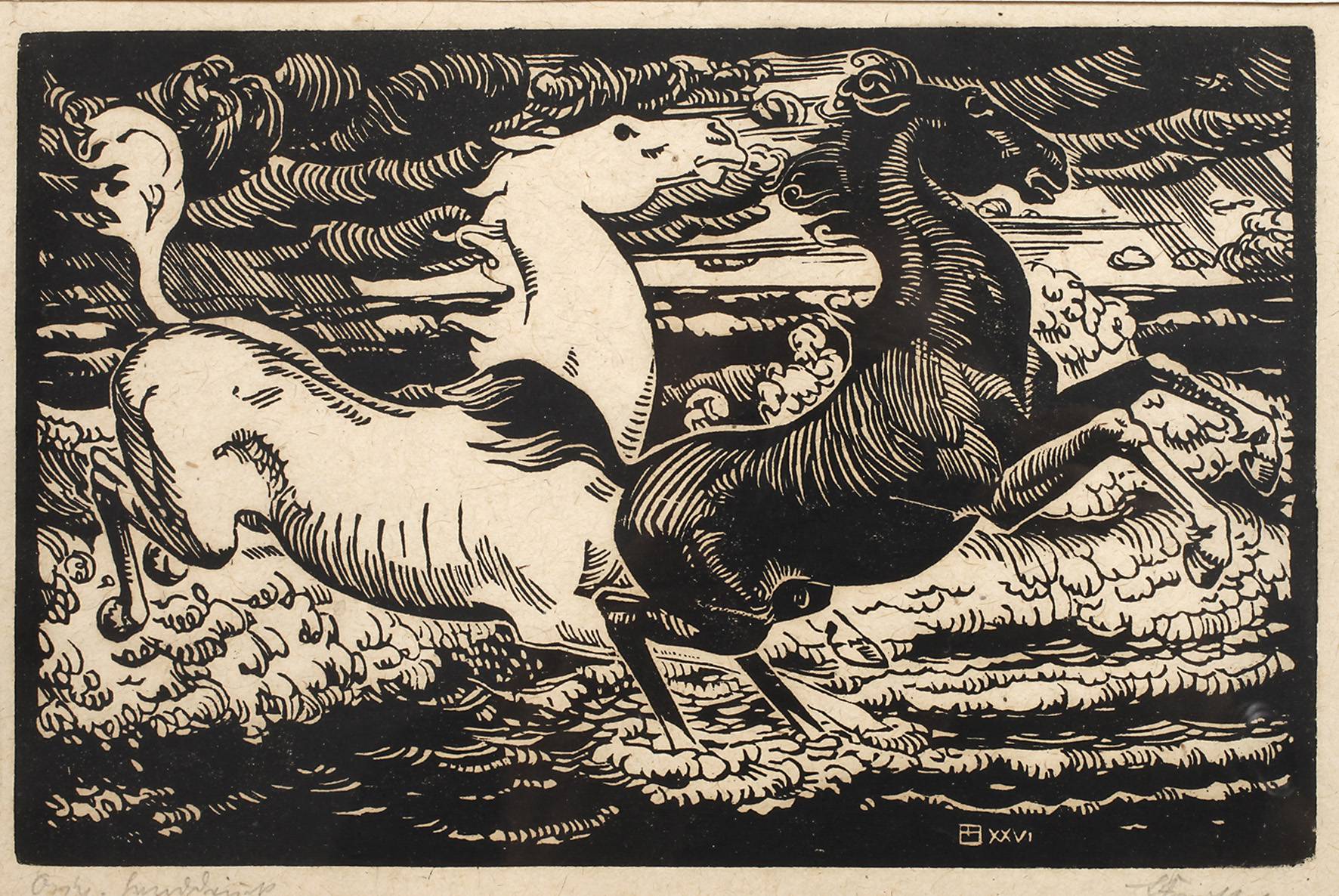 Bernhard Feistel, Pferde am Meeresstrand