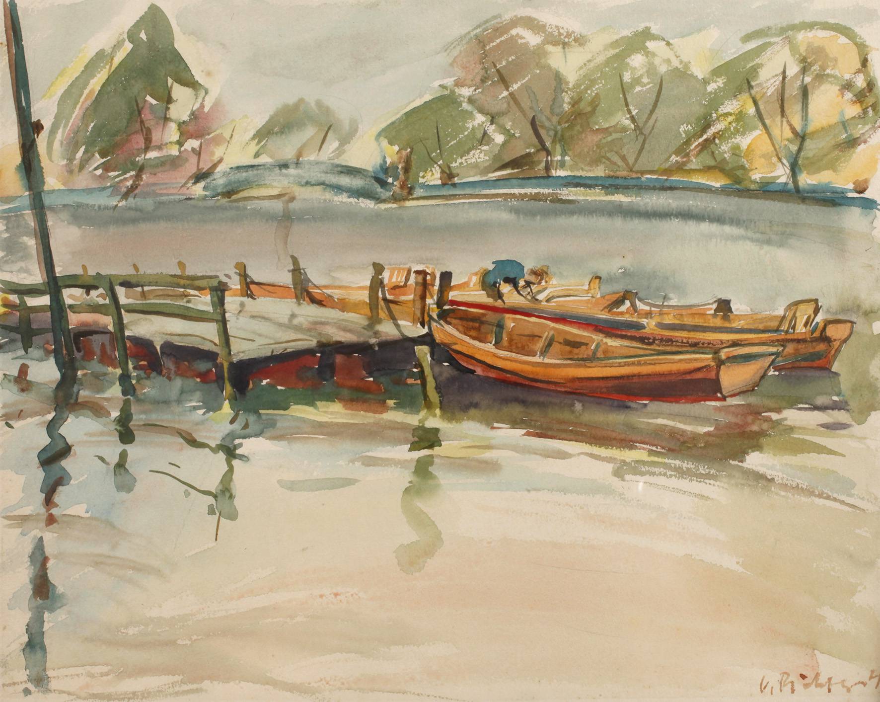 Karl Richter, Boote am Steg