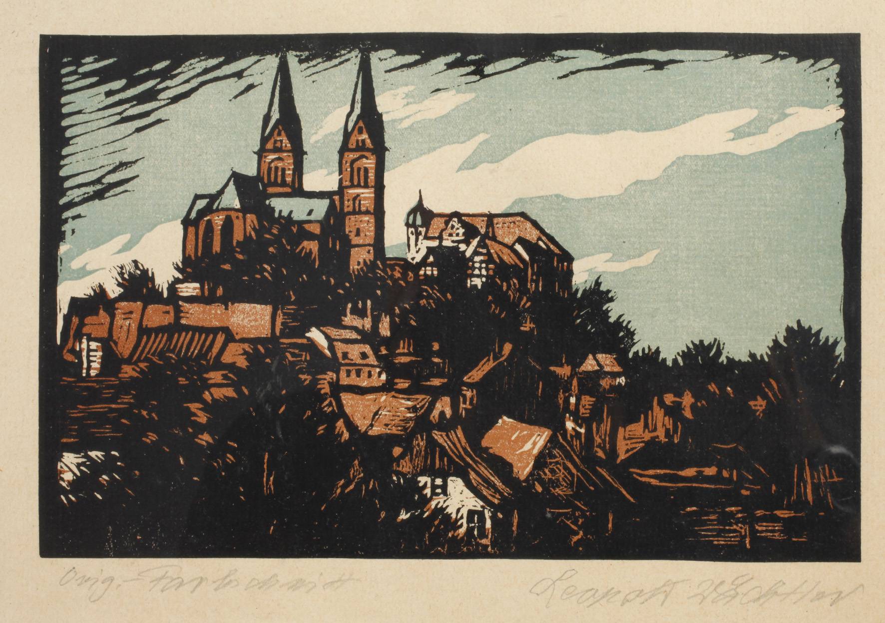 Leopold Wächtler, Ansicht Quedlinburg am Harz