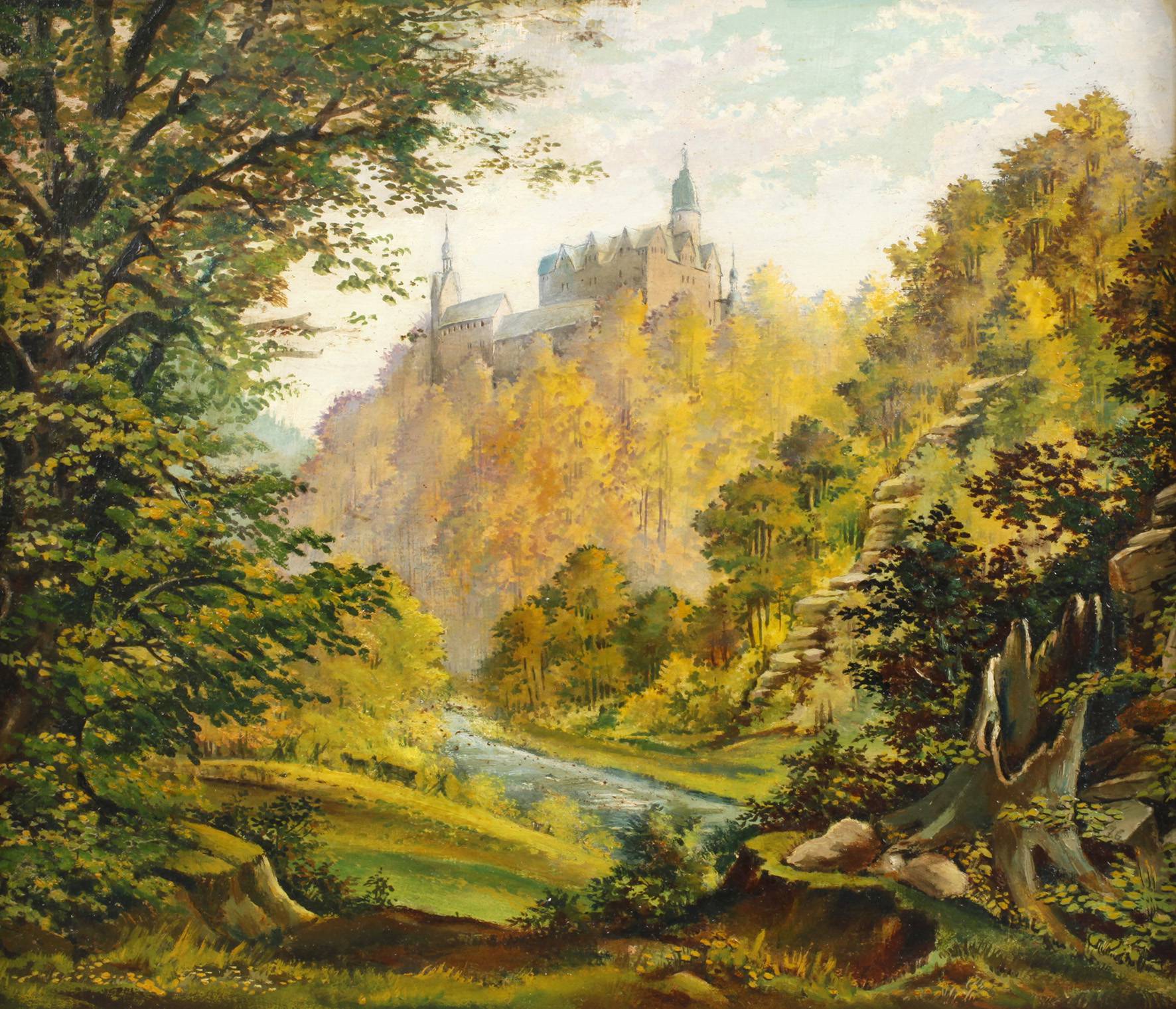 Sommerliche Ansicht Schloss Rochsburg