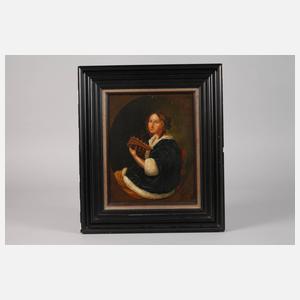 Renaissanceportrait Dame an Knicklaute