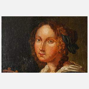 Renaissanceportrait Dame an Knicklaute