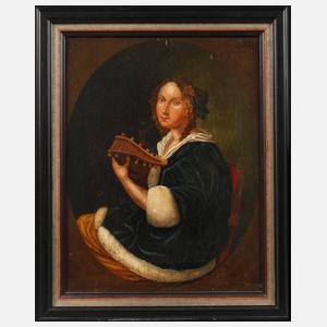 Renaissanceportrait Dame an Knicklaute