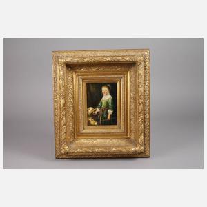 Edmund Ward Gill, Hirtenmädchen in Waldlandschaft