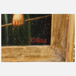 Edmund Ward Gill, Hirtenmädchen in Waldlandschaft