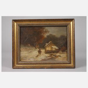E. A. Kaiser, Jäger in Winterlandschaft