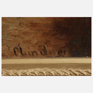 Carl Lindner, attr., Almhütte am Bergsee