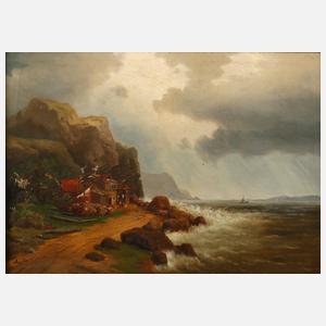 I. Schmitz, Fischerhütten am Steilufer