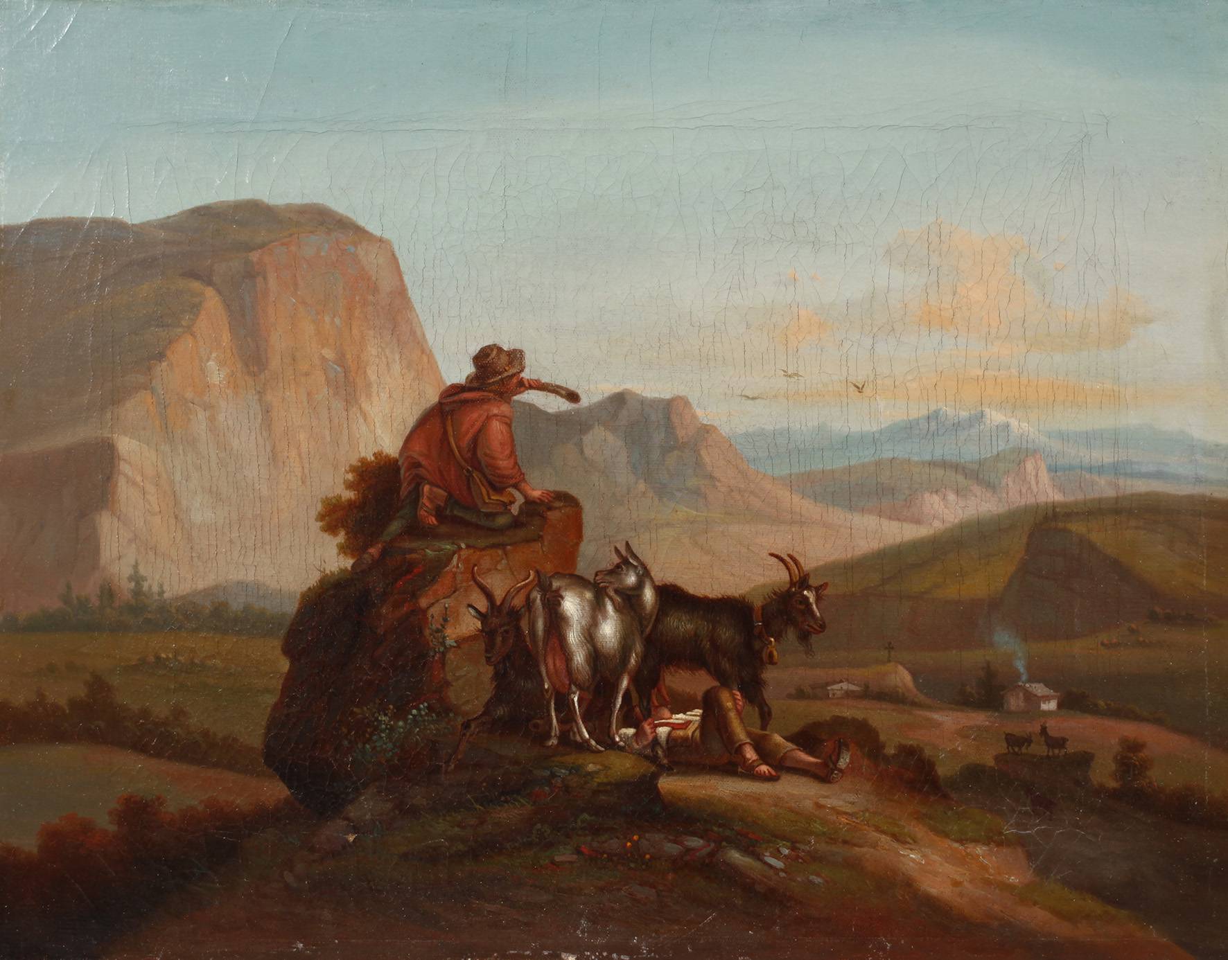 Ziegenhirten im Gebirge