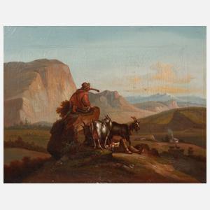 Ziegenhirten im Gebirge