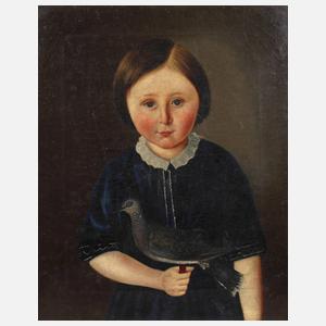 Mädchen mit Taube, Biedermeier