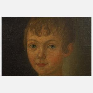 Paar Kinderportraits Biedermeier