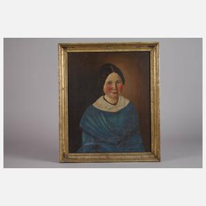 Dame im blauen Kleid, Biedermeier