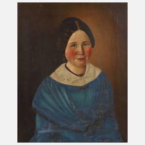 Dame im blauen Kleid, Biedermeier