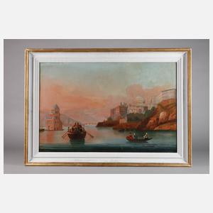 Ansicht Istanbul, Leanderturm im Bosporus