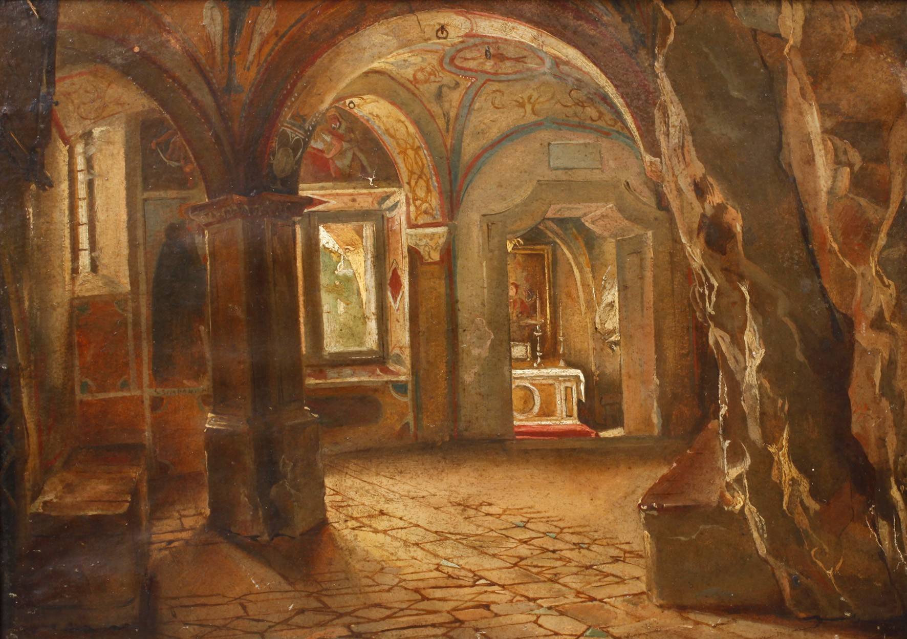 Ansicht der Capella di S. Gregorio in Sacro Speco