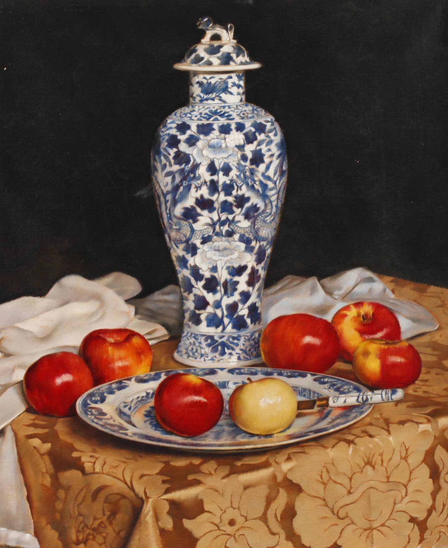 Franz Aumer, attr., Stillleben mit China-Vase