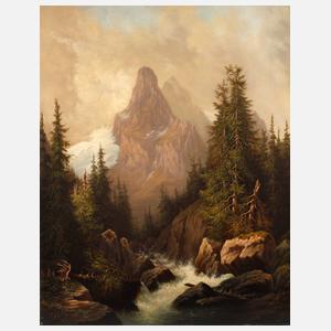 S. Buchhofer, Sturzbach im Gebirge