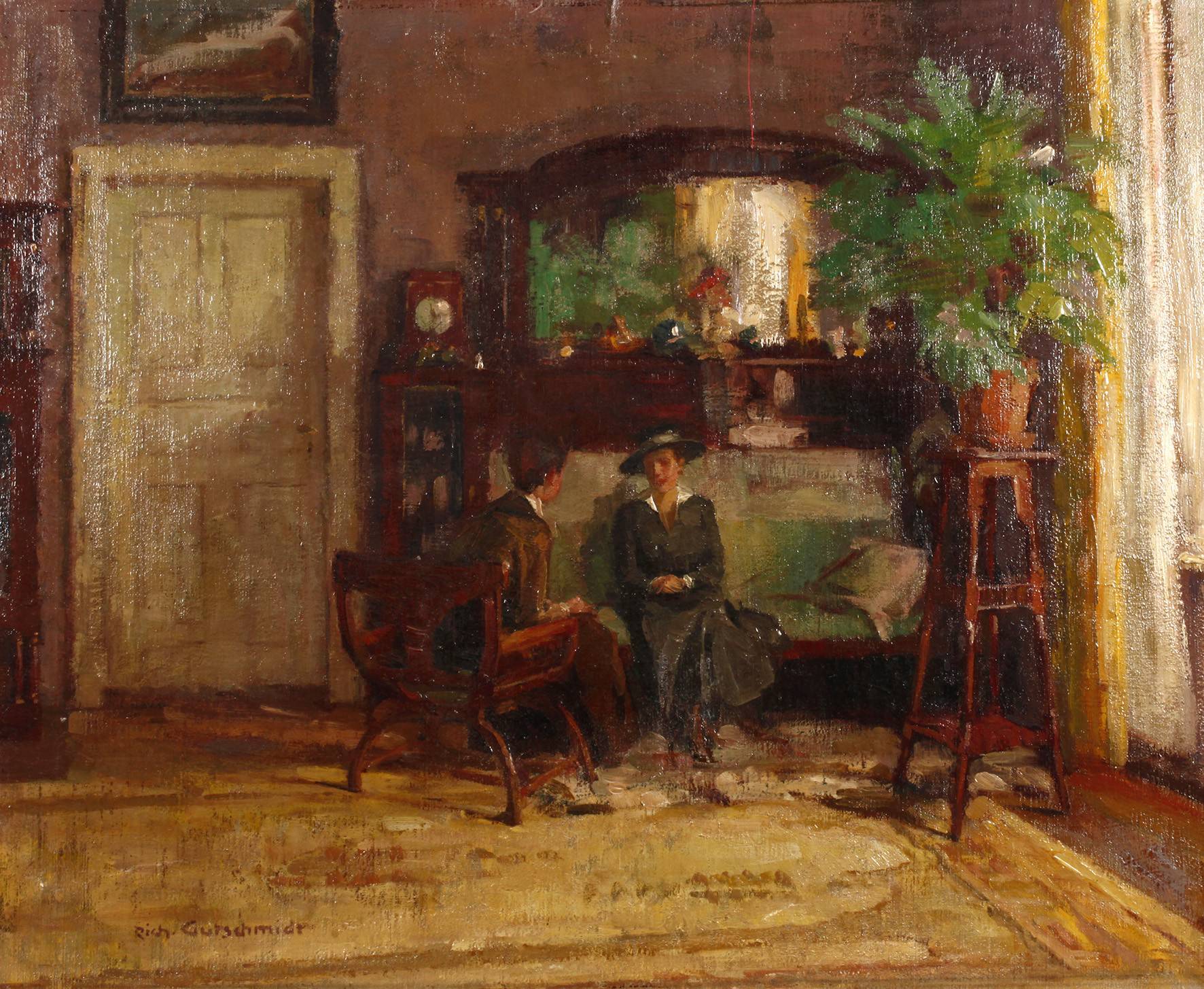 Richard Gutschmidt, Plausch im Jugendstilsalon