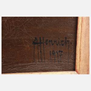 A. Henrich, Lesende Dame im Interieur