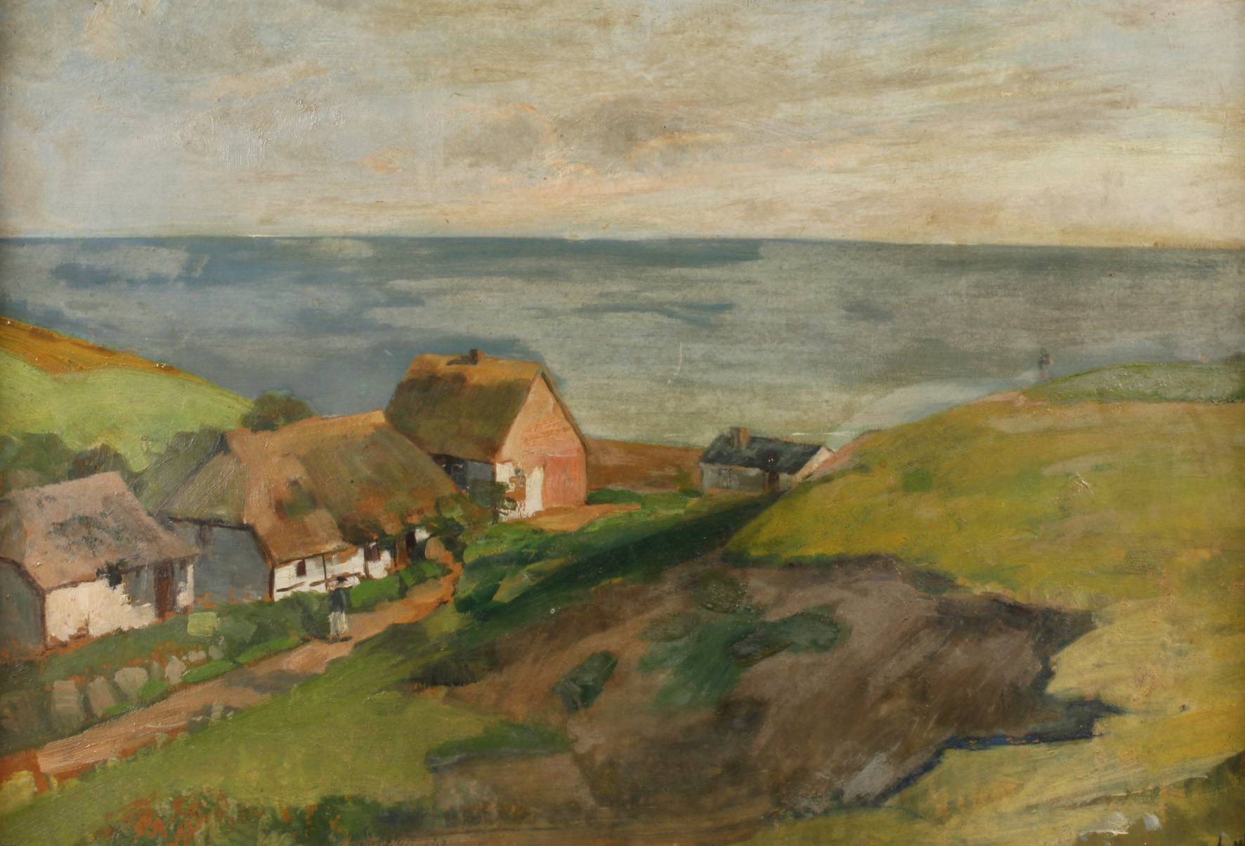 Prof. Ludwig von Hofmann, Fischerkaten am Meer