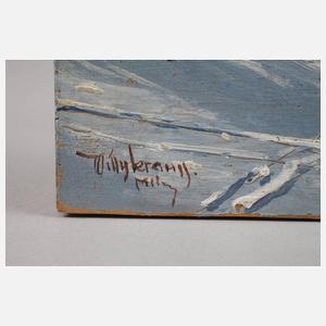 Willy Krauss, winterlicher Blick zur Alpspitze