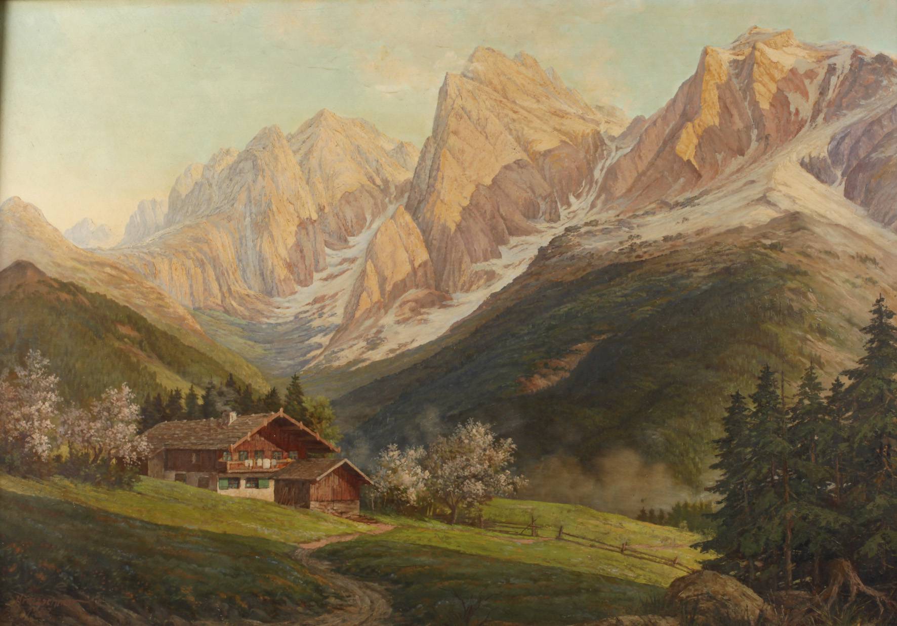 Kretzschmar, Frühlingshafte Gebirgslandschaft