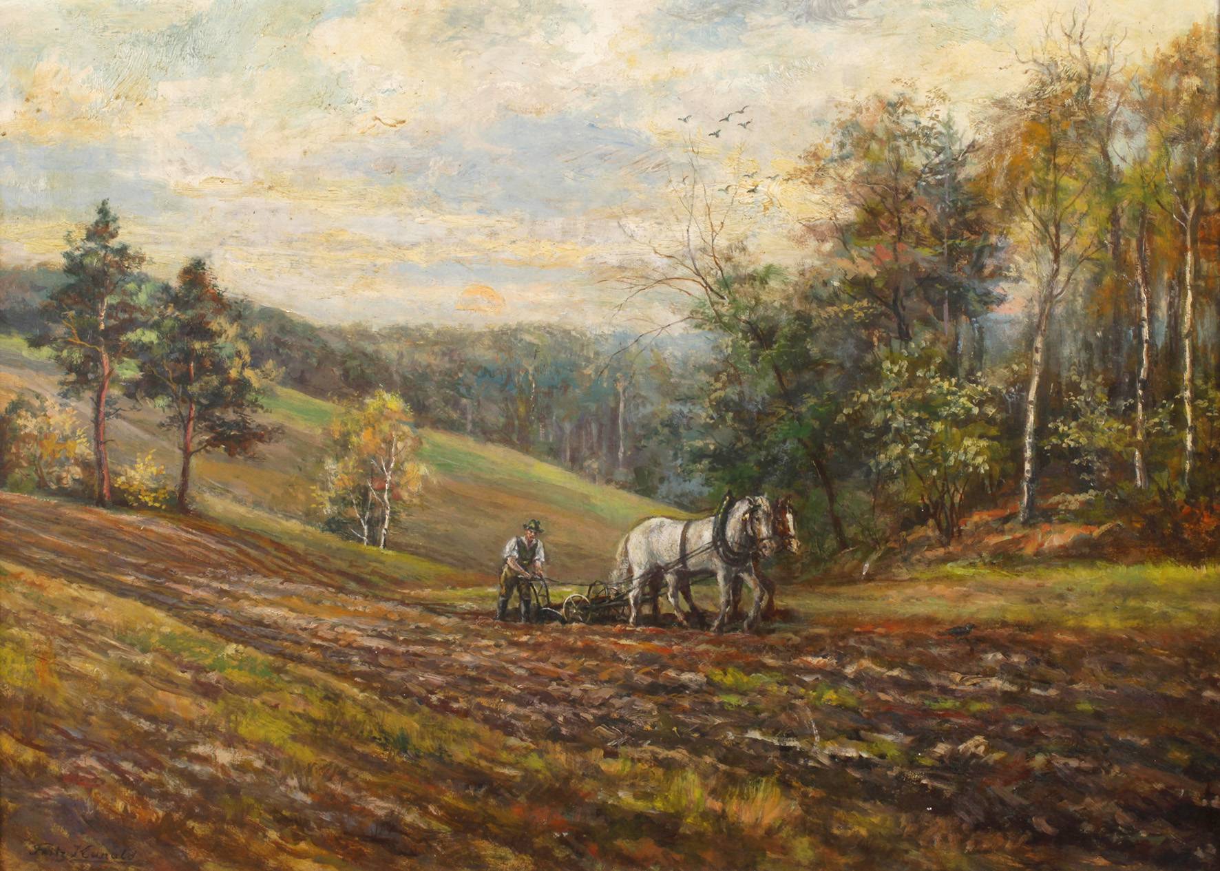 Fritz Kunold, ackernder Bauer