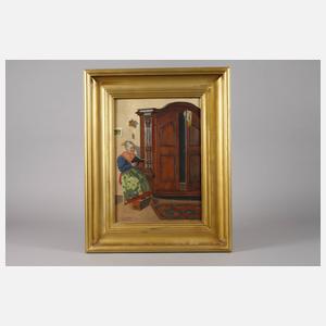 Heinrich Luckmeyer, Lesende vorm Dielenschrank