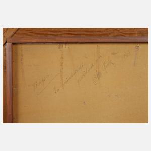 E. Miller, Fensterausblick mit Tagpfauenauge