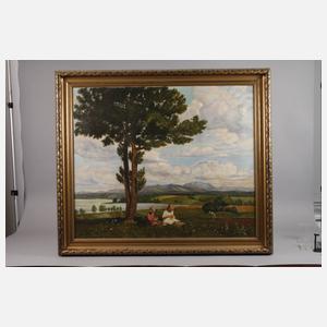 J. Mühldorfer, Mädchen in Sommerlandschaft