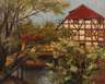 R. Otto, Mühle in Frühlingslandschaft