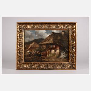 Karl Plock, attr., Sägemühle im Schwarzwald