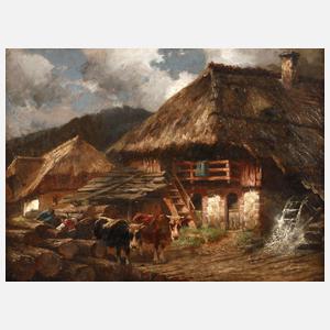 Karl Plock, attr., Sägemühle im Schwarzwald