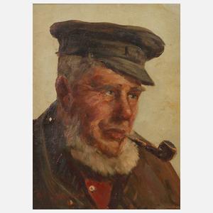 Adolf Rheinert, Portrait eines Fischers mit Pfeife