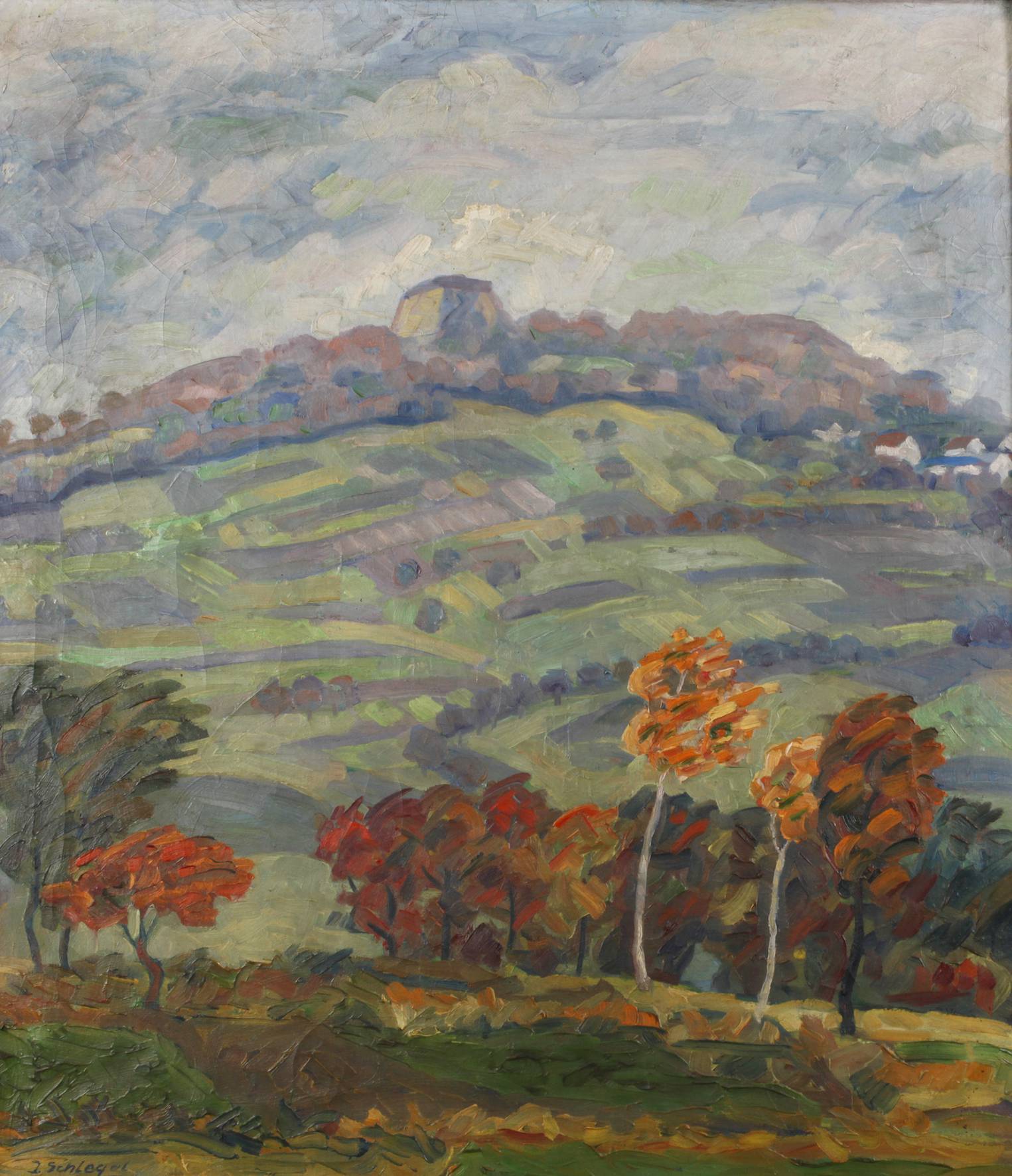 J. Schlegel, herbstliche Gebirgslandschaft