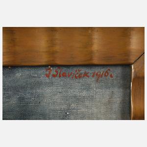 Jan Slavícek, Herbststrauß in Stangenvase