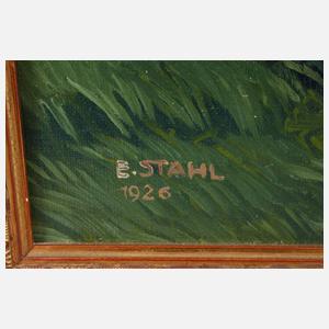 Prof. Emil Stahl, Blumenpflückerin