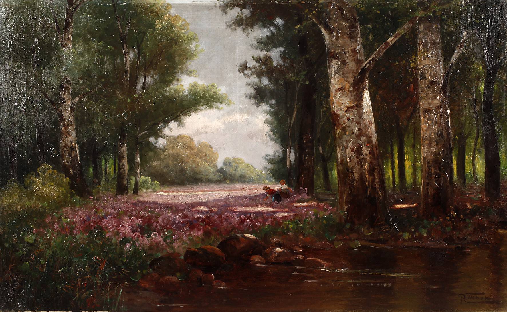 Rudolf Weber, Kinder auf Waldlichtung