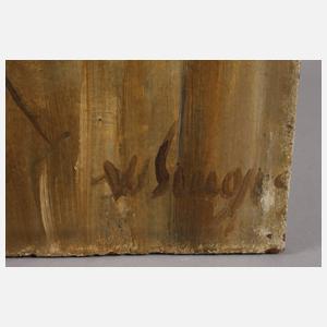 Holländisches Mädchen beim Stricken